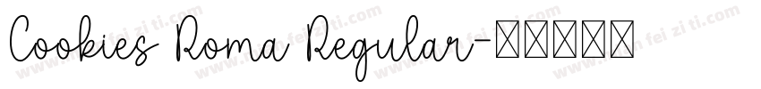 Cookies Roma Regular字体转换